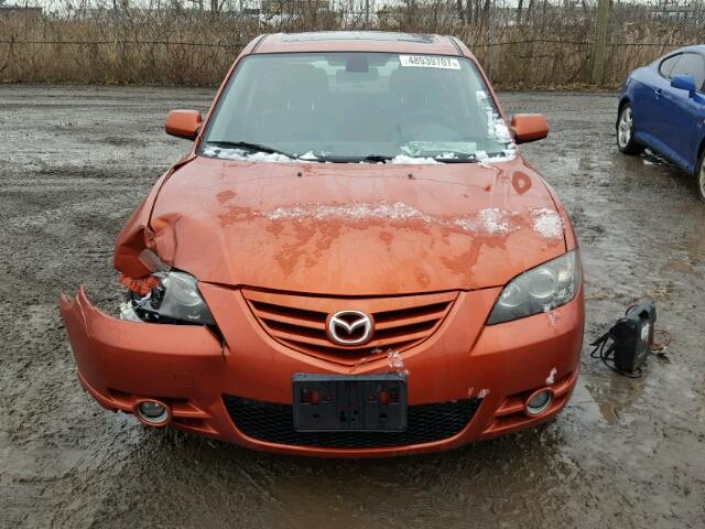 JM1BK123841167383 - 2004 MAZDA 3 S ORANGE photo 9