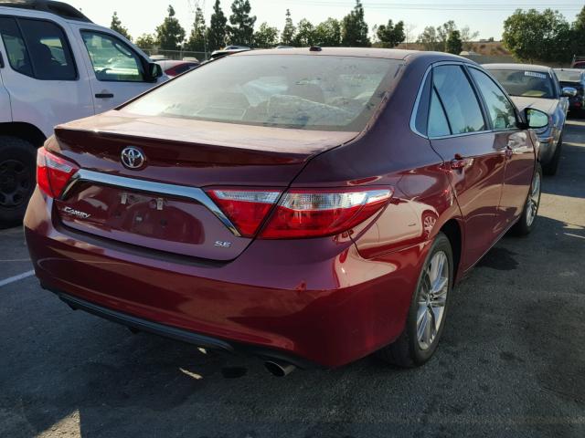 4T1BF1FK2HU755334 - 2017 TOYOTA CAMRY LE BURGUNDY photo 4