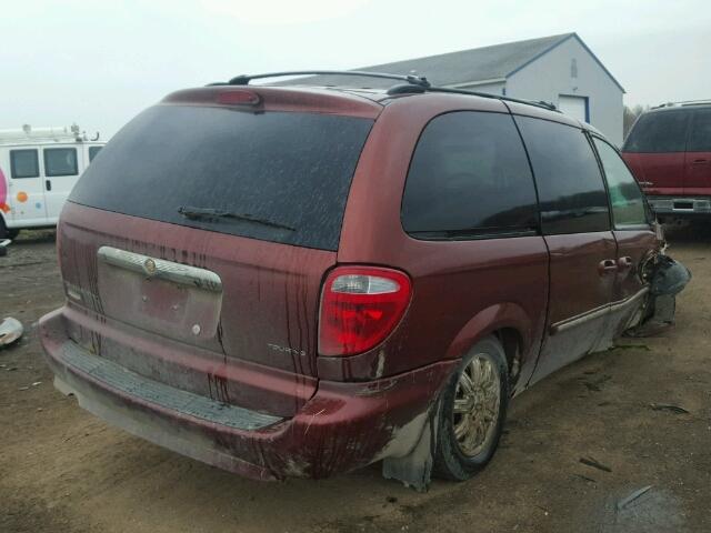 2A4GP54L47R208744 - 2007 CHRYSLER TOWN & COU BURGUNDY photo 4