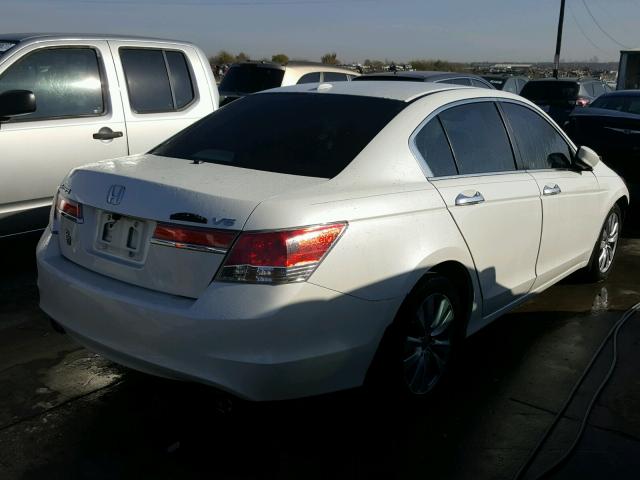 5KBCP3F87BB002597 - 2011 HONDA ACCORD EXL WHITE photo 4