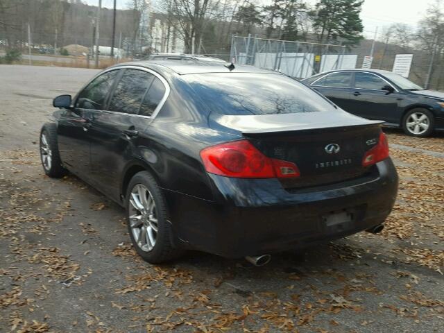 JNKBV61E07M713764 - 2007 INFINITI G35 BLACK photo 3