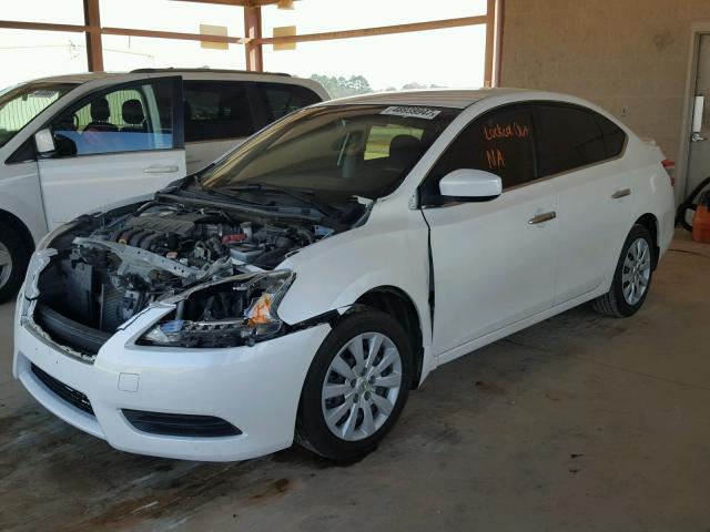 3N1AB7AP4DL793642 - 2013 NISSAN SENTRA S WHITE photo 2