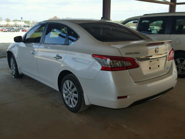 3N1AB7AP4DL793642 - 2013 NISSAN SENTRA S WHITE photo 3