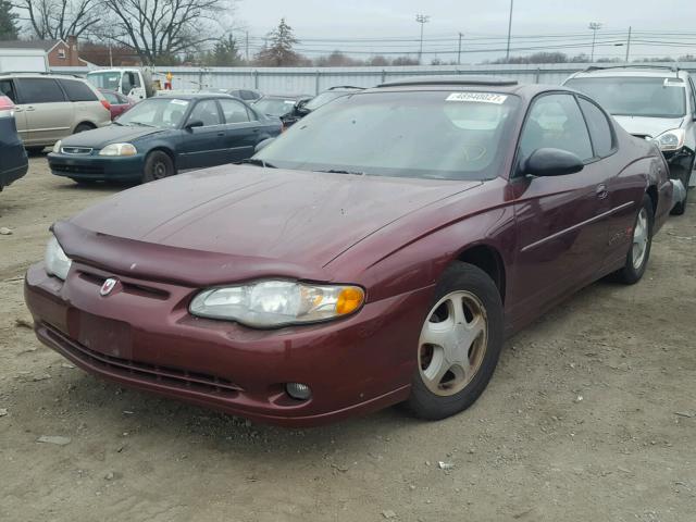 2G1WX15K029123059 - 2002 CHEVROLET MONTE CARL BURGUNDY photo 2