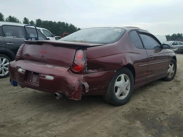 2G1WX15K029123059 - 2002 CHEVROLET MONTE CARL BURGUNDY photo 4