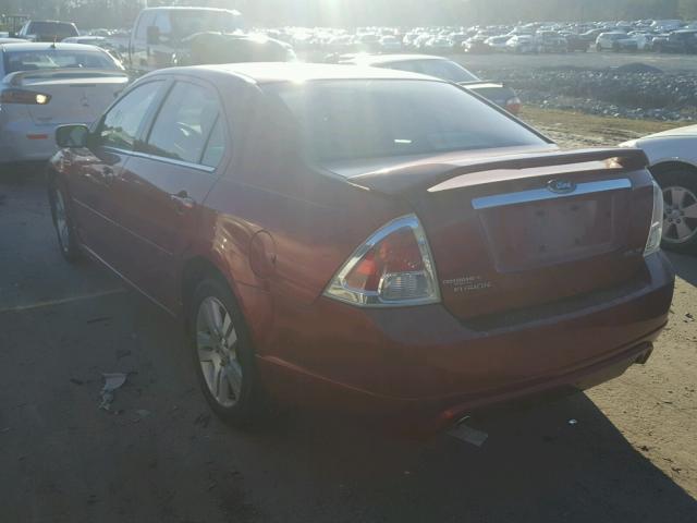 3FAFP08106R206727 - 2006 FORD FUSION SEL BURGUNDY photo 3