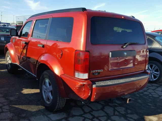 1D8GT28K48W242551 - 2008 DODGE NITRO SXT RED photo 3