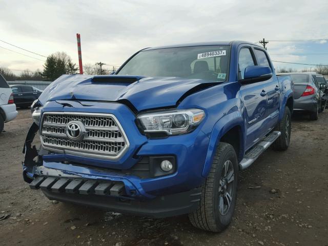 3TMCZ5AN0GM022758 - 2016 TOYOTA TACOMA DOU BLUE photo 2