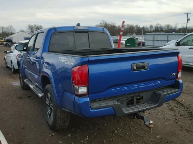 3TMCZ5AN0GM022758 - 2016 TOYOTA TACOMA DOU BLUE photo 3