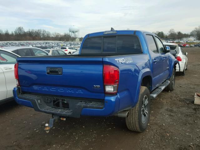 3TMCZ5AN0GM022758 - 2016 TOYOTA TACOMA DOU BLUE photo 4