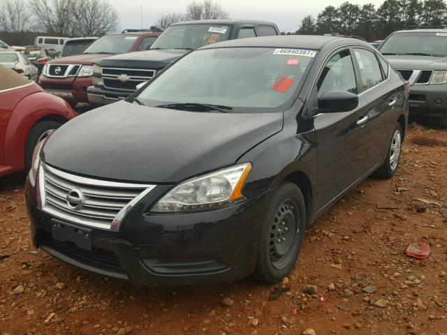 3N1AB7AP7DL775054 - 2013 NISSAN SENTRA S BLACK photo 2