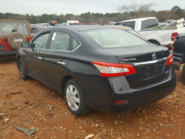 3N1AB7AP7DL775054 - 2013 NISSAN SENTRA S BLACK photo 3