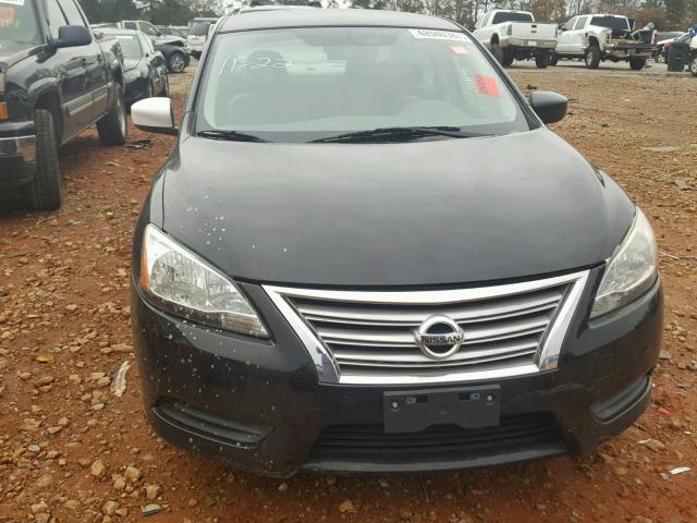 3N1AB7AP7DL775054 - 2013 NISSAN SENTRA S BLACK photo 9