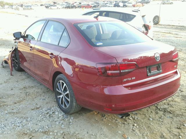 3VWD67AJ3GM253687 - 2016 VOLKSWAGEN JETTA SE MAROON photo 3