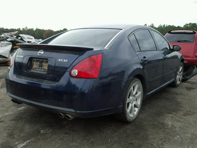 1N4BA41E67C826342 - 2007 NISSAN MAXIMA SE BLUE photo 4