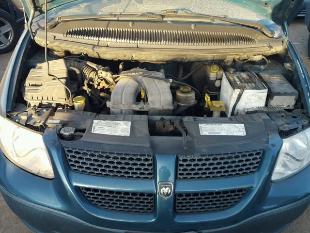 1B4GP25B71B195159 - 2001 DODGE CARAVAN SE GREEN photo 7