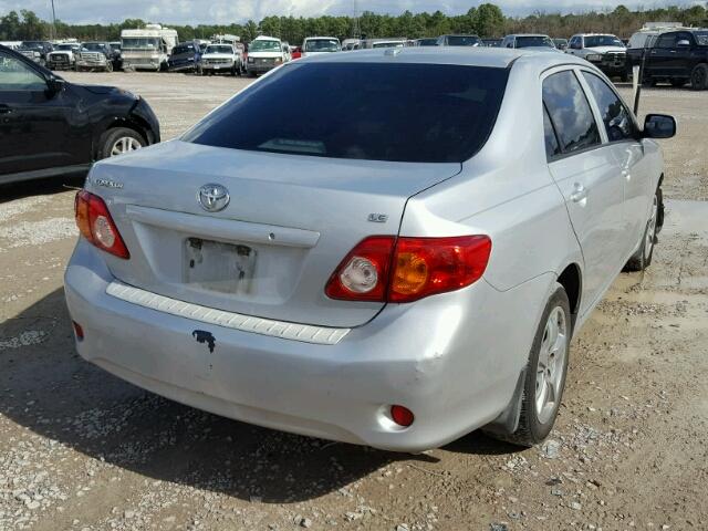 JTDBL40E299027356 - 2009 TOYOTA COROLLA BA SILVER photo 4