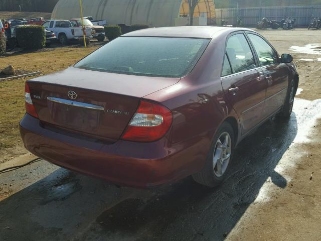 4T1BE30K72U103632 - 2002 TOYOTA CAMRY LE BURGUNDY photo 4