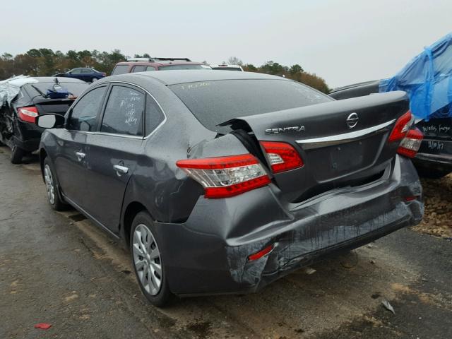 3N1AB7AP8FY274678 - 2015 NISSAN SENTRA S CHARCOAL photo 3