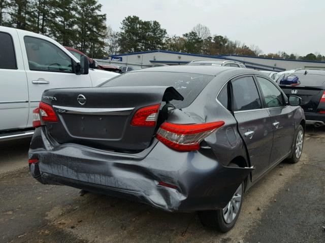 3N1AB7AP8FY274678 - 2015 NISSAN SENTRA S CHARCOAL photo 4