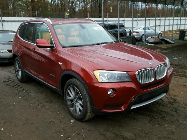 5UXWX5C55BLW13905 - 2011 BMW X3 XDRIVE2 Бордовый фото 1