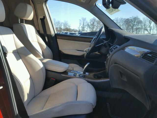 5UXWX5C55BLW13905 - 2011 BMW X3 XDRIVE2 Бордовый фото 5