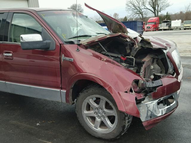 5LTPW18536FJ07484 - 2006 LINCOLN MARK LT MAROON photo 9