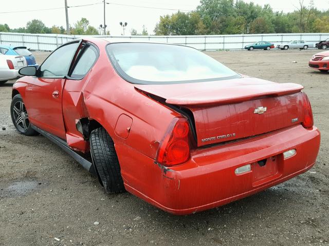 2G1WJ15K079136578 - 2007 CHEVROLET MONTE CARL წითელი ფოტო 3