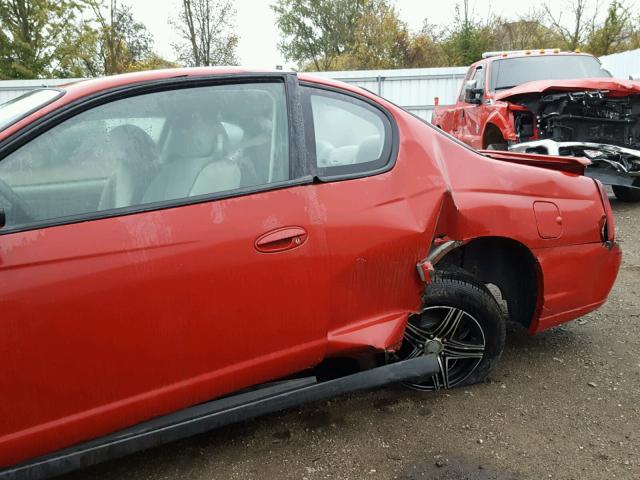 2G1WJ15K079136578 - 2007 CHEVROLET MONTE CARL წითელი ფოტო 9