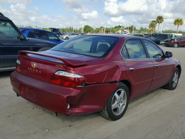 19UUA56632A036660 - 2002 ACURA 3.2TL RED photo 3