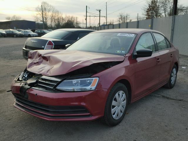 3VW267AJ7GM380174 - 2016 VOLKSWAGEN JETTA S RED photo 2