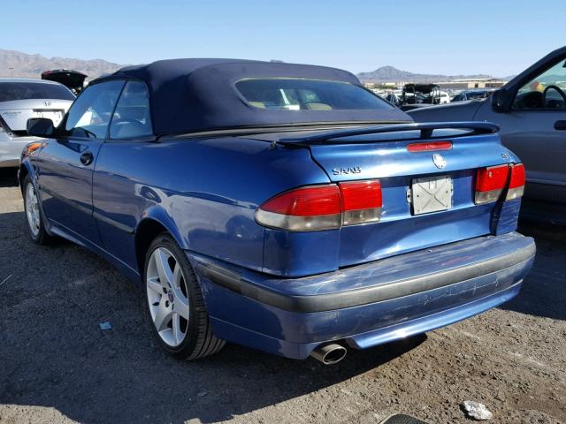 YS3DF78K727010901 - 2002 SAAB 9-3 SE BLUE photo 3