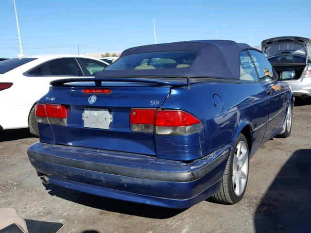 YS3DF78K727010901 - 2002 SAAB 9-3 SE BLUE photo 4