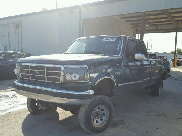 1FTEX14N1SKB75605 - 1995 FORD F150 GREEN photo 2