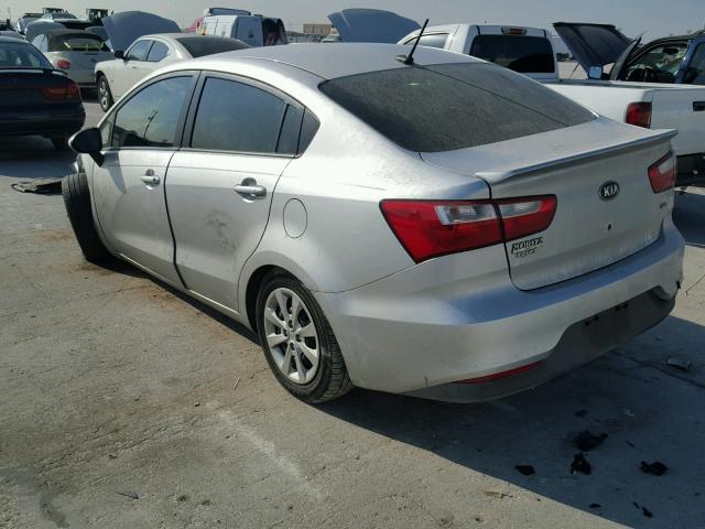 KNADM4A35G6608025 - 2016 KIA RIO LX SILVER photo 3