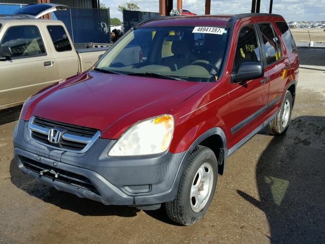 SHSRD68483U105602 - 2003 HONDA CR-V LX BURGUNDY photo 2