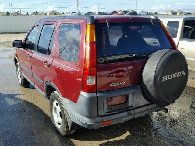 SHSRD68483U105602 - 2003 HONDA CR-V LX BURGUNDY photo 3