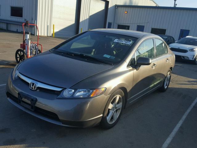 2HGFA168X8H500783 - 2008 HONDA CIVIC EX GRAY photo 2