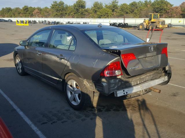 2HGFA168X8H500783 - 2008 HONDA CIVIC EX GRAY photo 3