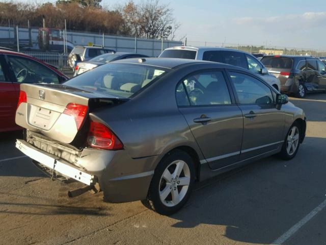 2HGFA168X8H500783 - 2008 HONDA CIVIC EX GRAY photo 4