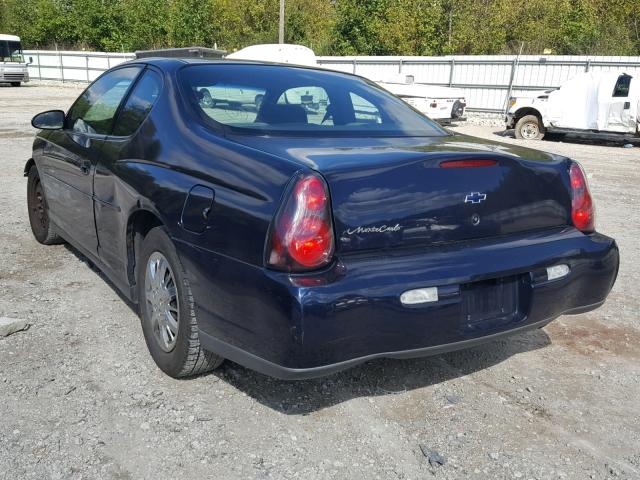 2G1WW12E429275587 - 2002 CHEVROLET MONTE CARL ლურჯი ფოტო 3