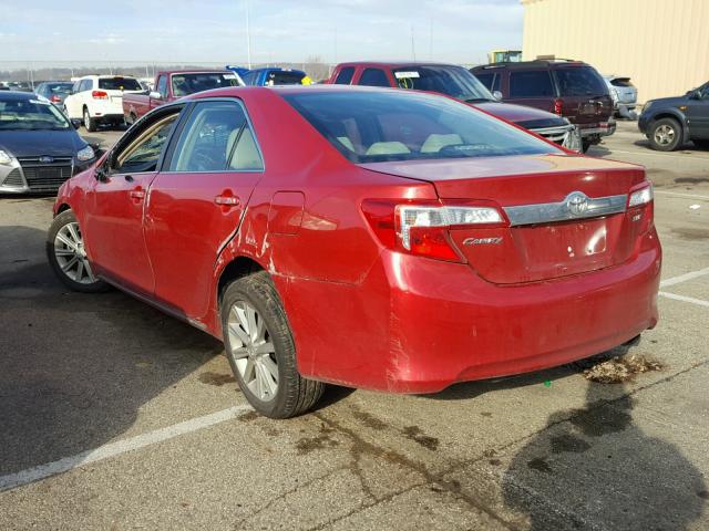 4T4BF1FK4CR233058 - 2012 TOYOTA CAMRY BASE RED photo 3