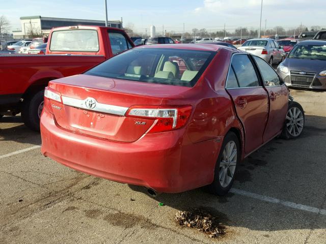 4T4BF1FK4CR233058 - 2012 TOYOTA CAMRY BASE RED photo 4