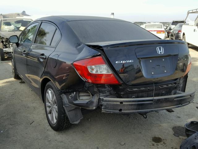 19XFB2F8XCE334867 - 2012 HONDA CIVIC EX შავი ფოტო 3