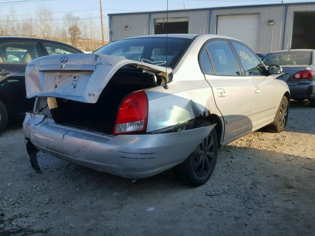 KMHDN45D41U114496 - 2001 HYUNDAI ELANTRA GL SILVER photo 4