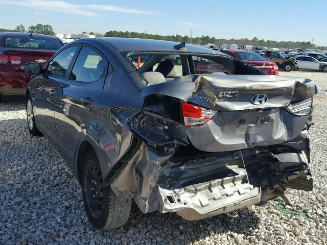 5NPDH4AE4CH095777 - 2012 HYUNDAI ELANTRA GL GRAY photo 3