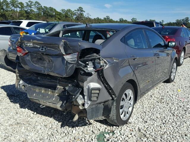 5NPDH4AE4CH095777 - 2012 HYUNDAI ELANTRA GL GRAY photo 4