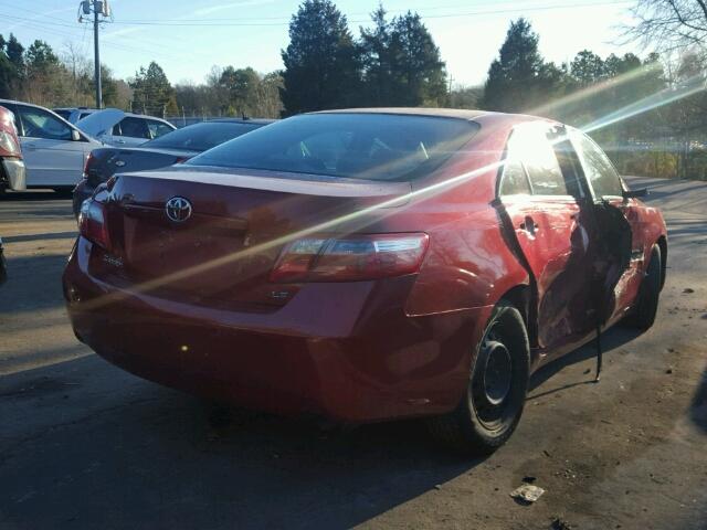 4T1BE46K27U042713 - 2007 TOYOTA CAMRY NEW BURGUNDY photo 4