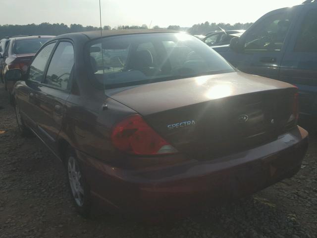 KNAFB121525168302 - 2002 KIA SPECTRA BA MAROON photo 3