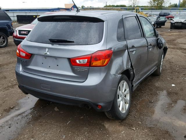 4A4AP3AU2FE010763 - 2015 MITSUBISHI OUTLANDER GRAY photo 4